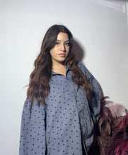 Carica l'immagine nel visualizzatore di Gallery, Camicia blu a pois🦋
