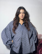 Carica l'immagine nel visualizzatore di Gallery, Camicia blu a pois🦋
